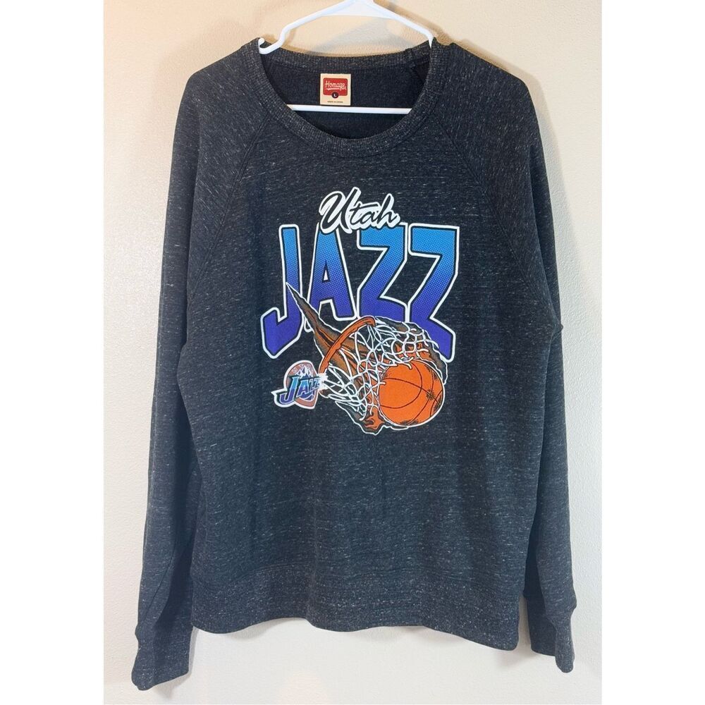 Homage Vintage Utah Jazz NBA Pullover Sweatshirt Men's Large